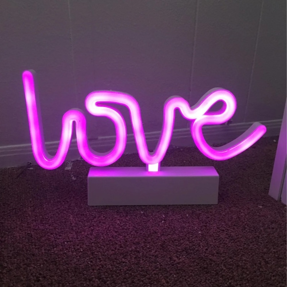 Pink Neon Love Sign